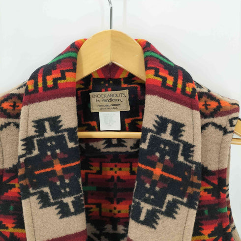 ペンドルトン PENDLETON KNOCKABOUTS USA製 ネイティブ柄 ウールベスト ショール メンズ JPN:M