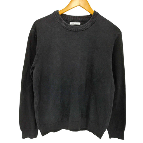 ザラ ZARA テクスチャー コットンセーター メンズ import:M