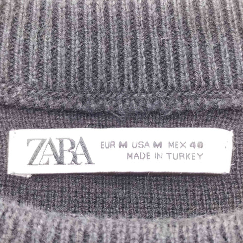 ザラ ZARA テクスチャー コットンセーター メンズ import:M