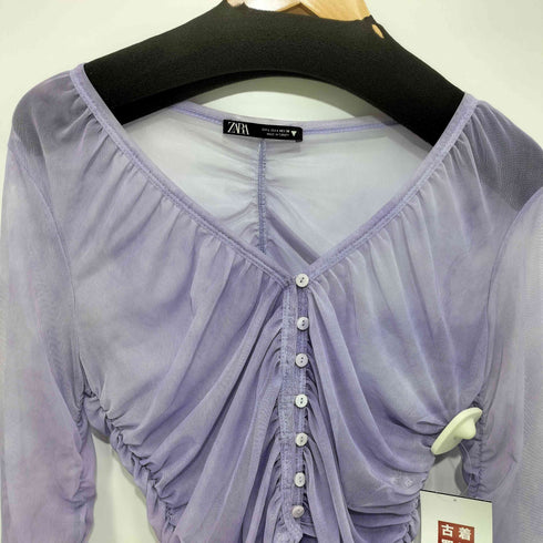 ザラ ZARA シースルーブラウス レディース import:L