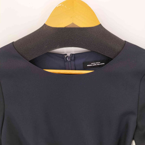 ユナイテッドアローズグリーンレーベルリラクシング UNITED ARROWS green label relaxing D サイド リボン ぺプラムスソ ワンピース レディース
