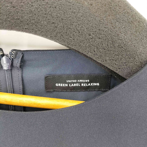 ユナイテッドアローズグリーンレーベルリラクシング UNITED ARROWS green label relaxing D サイド リボン ぺプラムスソ ワンピース レディース