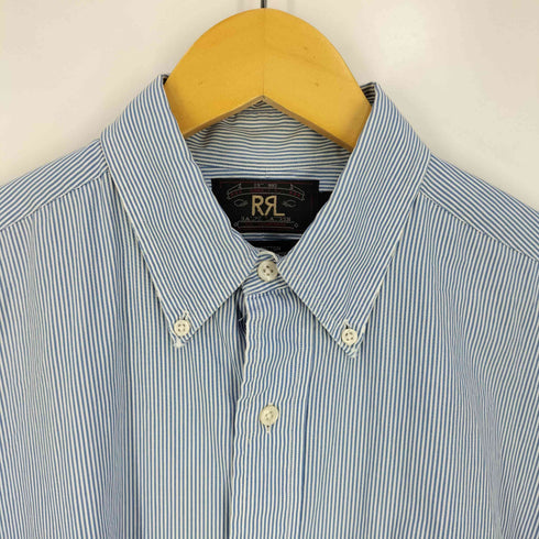 ダブルアールエルラルフローレン RRL RALPH LAUREN 90s 三ツ星タグ ストライプ ボタンダウンシャツ メンズ import:M