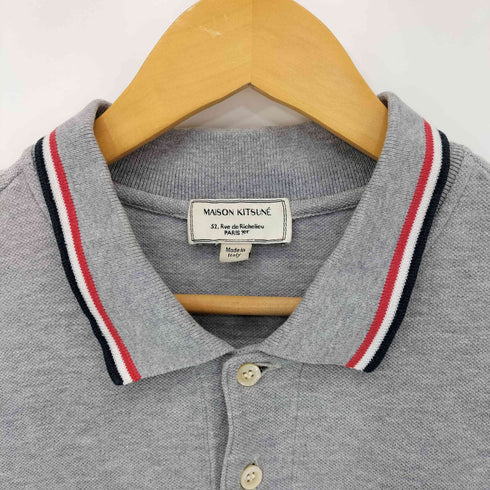 メゾンキツネ MAISON KITSUNE ロゴワッペン 鹿の子ポロシャツ メンズ import:L