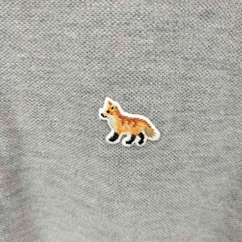 メゾンキツネ MAISON KITSUNE ロゴワッペン 鹿の子ポロシャツ メンズ import:L