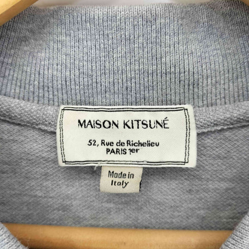メゾンキツネ MAISON KITSUNE ロゴワッペン 鹿の子ポロシャツ メンズ import:L