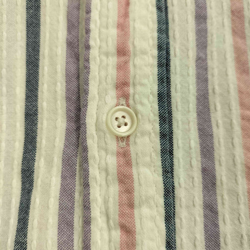 クオン kuon CANDY STRIPE SASHIKO Half Sleeve Shirt 刺し子 半袖 キャンディストライプシャツ メンズ JPN:M