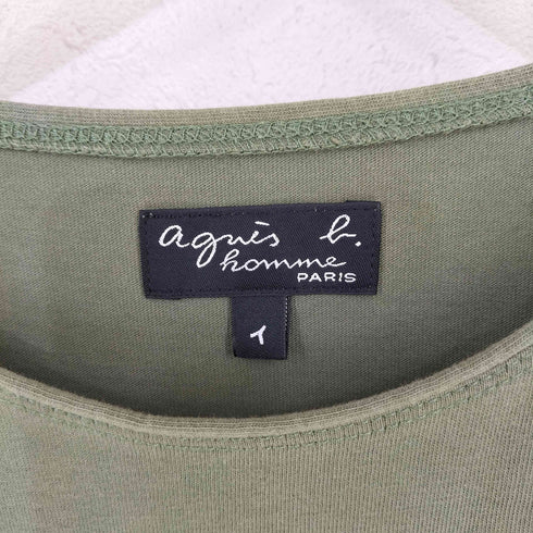 アニエスベーオム Agnes b.homme コットン 無地クルーネックTシャツ メンズ イ