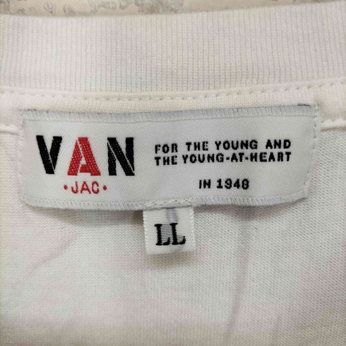 ヴァン VAN 背面プリントクルーネックTシャツ メンズ LL
