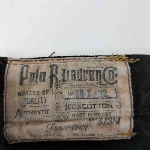 ポロラルフローレン POLO RALPH LAUREN ストレートブラックデニム メンズ 38×32