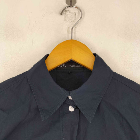 ザラ ZARA クロップド L/S シャツ レディース import:S
