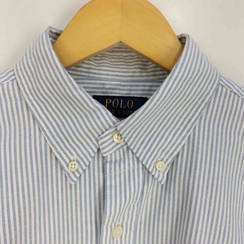ポロラルフローレン POLO RALPH LAUREN CLASSIC FIT ポニー刺繍 ストライプ コットン ボタンダウンシャツ メンズ import:M