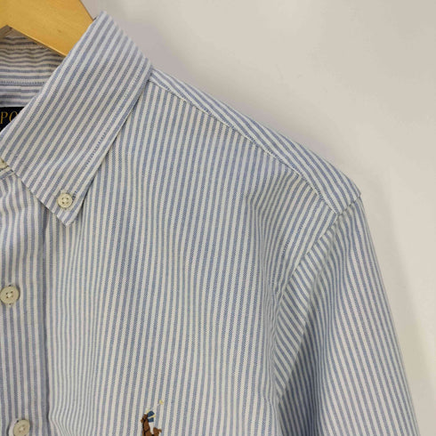 ポロラルフローレン POLO RALPH LAUREN CLASSIC FIT ポニー刺繍 ストライプ コットン ボタンダウンシャツ メンズ import:M