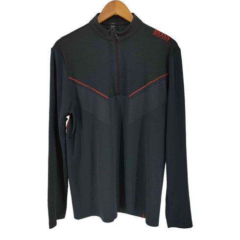 ヒューゴボス HUGO BOSS SLIM FIT ハーフジップ ゴルフ カットソー メンズ L