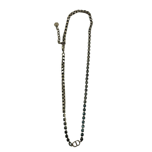 ディオール Dior GRADIENT BLUE CRYSTALS NECKLACE クリスタルチェーンネックレス レディース