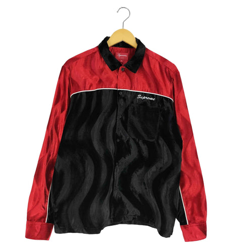 シュプリーム Supreme Velvet Swirl Work Shirt ベルベット スウィール ワークシャツ メンズ import:M