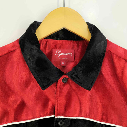 シュプリーム Supreme Velvet Swirl Work Shirt ベルベット スウィール ワークシャツ メンズ import:M