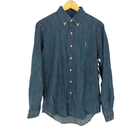 ラルフローレン RALPH LAUREN CLASSIC FIT ポニー刺繍オックスフォードデニムシャツ メンズ JPN:M