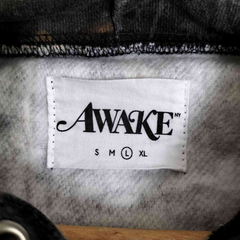 アウェイク Awake NY Classic Outline Logo PANELED Embroidered Hoodie REAL Tree クラシック アウトライン パネル刺繍 リアルツリー パーカー メンズ JPN:L