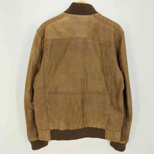 マッシモデュッティ Massimo Dutti スタンドカラー 羊革 レザーブルゾン メンズ L / 40