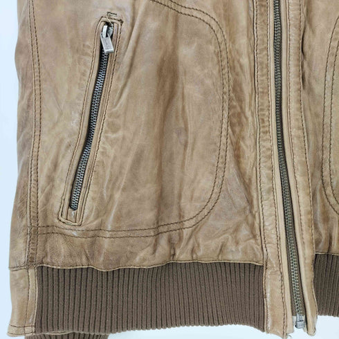 マッシモデュッティ Massimo Dutti スタンドカラー 羊革 レザーブルゾン メンズ L / 40
