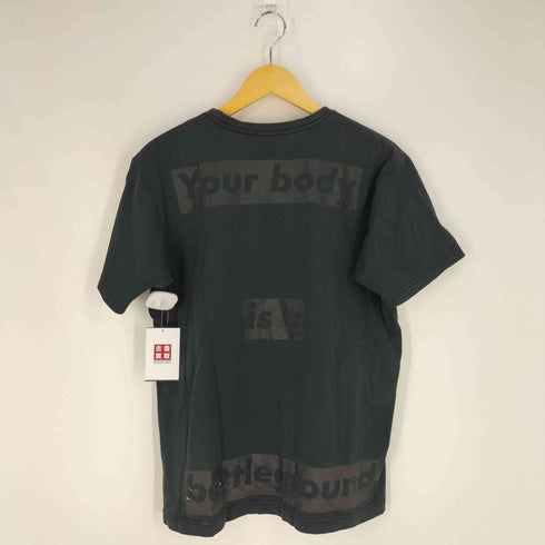 ユニクロ UNIQLO 旧タグ 両面メッセージプリント クルーネック Tシャツ メンズ JPN:L