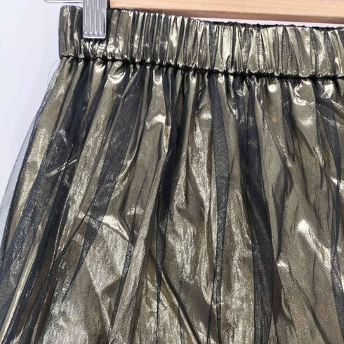 ランバン LANVIN シルク混 シア―レイヤードスカート レディース 38