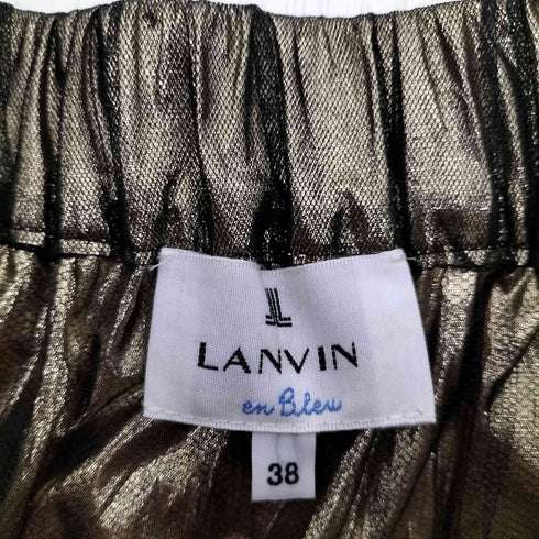 ランバン LANVIN シルク混 シア―レイヤードスカート レディース 38