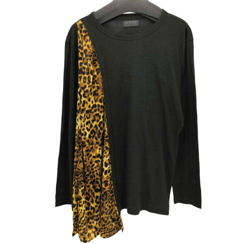 サイトバイヨウジヤマモト syte by Yohji Yamamoto AC/WOOL PE/VELOR LEOPARD ASYMMETRY DRAPE T メンズ 3