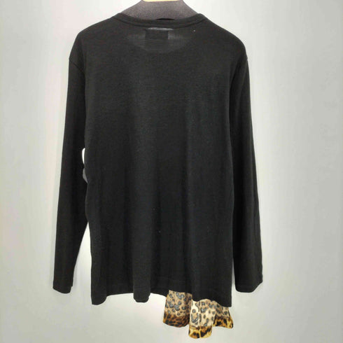 サイトバイヨウジヤマモト syte by Yohji Yamamoto AC/WOOL PE/VELOR LEOPARD ASYMMETRY DRAPE T メンズ 3