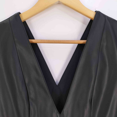 アズールバイマウジー AZUL by moussy FAUX LEATHER LONG ONEPIECE フェイクレザー ロングワンピース レディース JPN:M