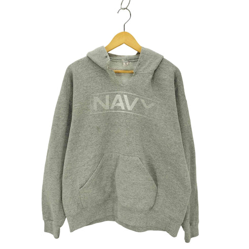 ソフィー SOFFE NAVY プリントプルオーバーパーカー メンズ JPN:XL