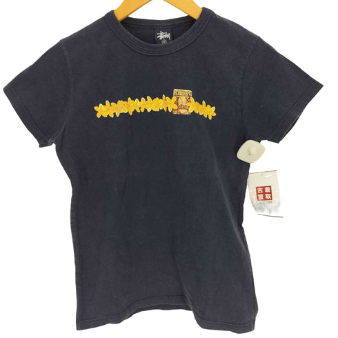 ステューシー Stussy 90-00S 花 ロゴ プリント S/S Tシャツ レディース import:M