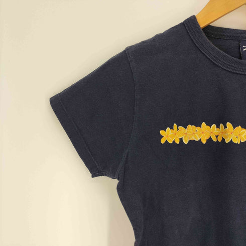 ステューシー Stussy 90-00S 花 ロゴ プリント S/S Tシャツ レディース import:M
