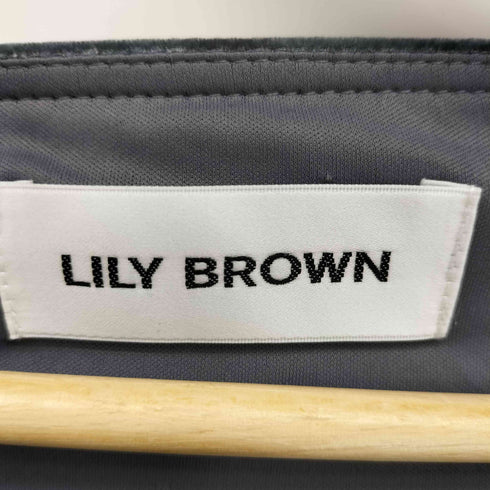 リリーブラウン Lily Brown 24AW スクエアネックベロアワンピース レディース FREE