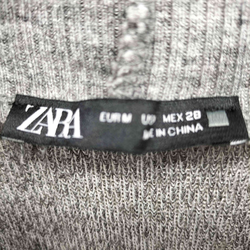 ザラ ZARA ハイネック ギャザー ニット ワンピース レディース import:M