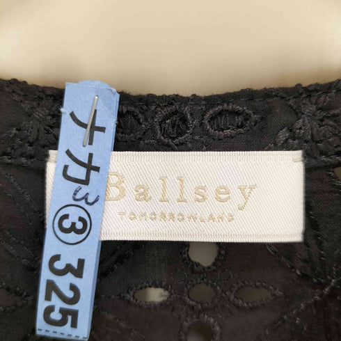 ボールジー BALLSEY 24SS ロロンフラワーエンブロイダリー ギャザースリーブブラウス レディース JPN:36