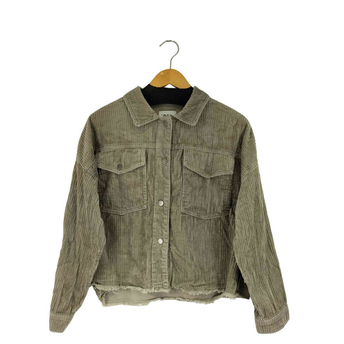 ザラ ZARA クロップド コーデュロイジャケット レディース US M