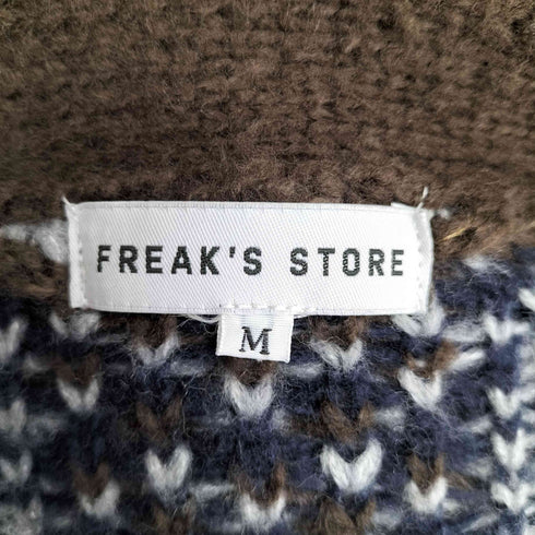 フリークスストア FREAKS STORE 総柄 アクリルカーディガン メンズ JPN:M
