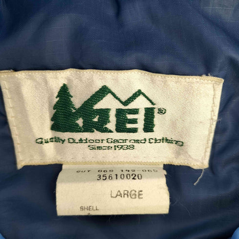 レイ REI 80s USA製 白タグ リップストップ ナイロンパファージャケット メンズ import:L