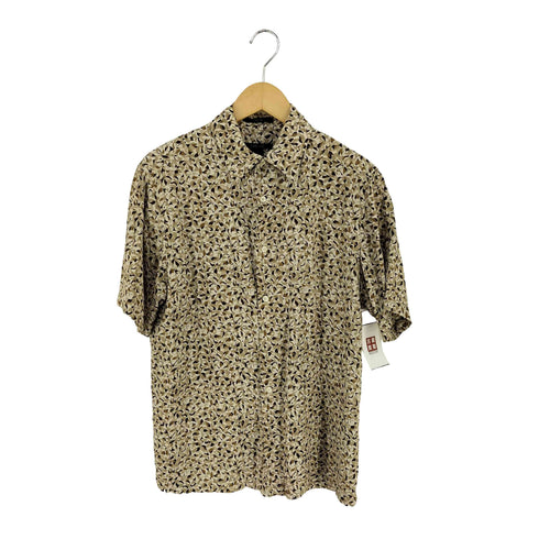 クレイボーン Claiborne 総柄 シルク S/S シャツ メンズ import:M