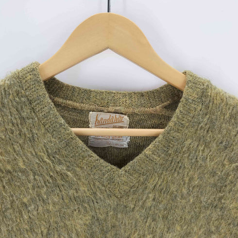 Kandahar 60s モヘア混 Vネックシャギーニット メンズ import:XL