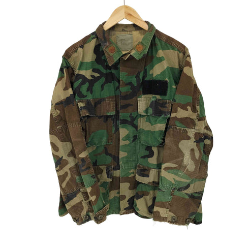 ユーエスアーミー U.S. ARMY 80S AMERICAN APPAREL社製 BDU ジャケット ウッドランドカモ メンズ MEDIUM SHORT