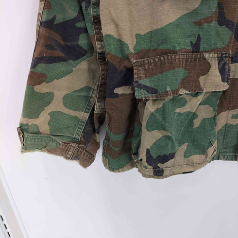 ユーエスアーミー U.S. ARMY 80S AMERICAN APPAREL社製 BDU ジャケット ウッドランドカモ メンズ MEDIUM SHORT