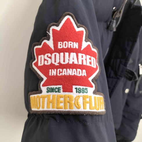 ディースクエアード DSQUARED2 CROPPED FUR PUFFER BLOUSON N-2B型 ファー付き フーデッド ダウンジャケット メンズ US:40