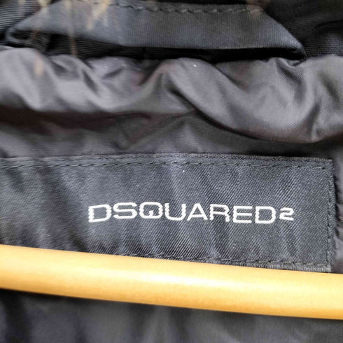 ディースクエアード DSQUARED2 CROPPED FUR PUFFER BLOUSON N-2B型 ファー付き フーデッド ダウンジャケット メンズ US:40