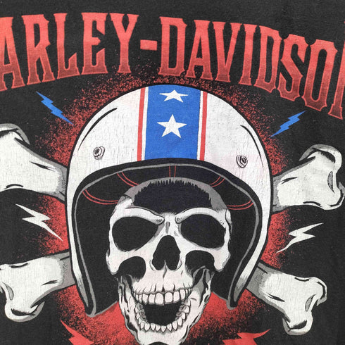 ハーレーダビッドソン HARLEY-DAVIDSON スカルプリント S/S クルーネック Tシャツ メンズ