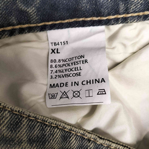 USED加工 ビッグサイズ ワイド バギー デニム カーゴ パンツ 韓国 メンズ XL