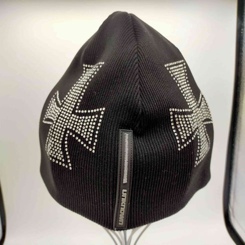アンノウンロンドン UNKNOWN LONDON CROSS RHINESTONE BEANIE 十字架 ラインストーン ビーニー メンズ