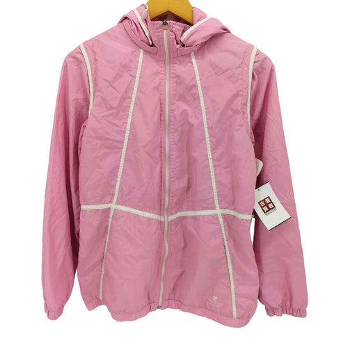 クレージュ courreges 11SS 袖 2WAY 変形 裏地メッシュ ウインドブレーカー SPORT FUTUR ラインテープ パッカブルフード レディース EUR:40